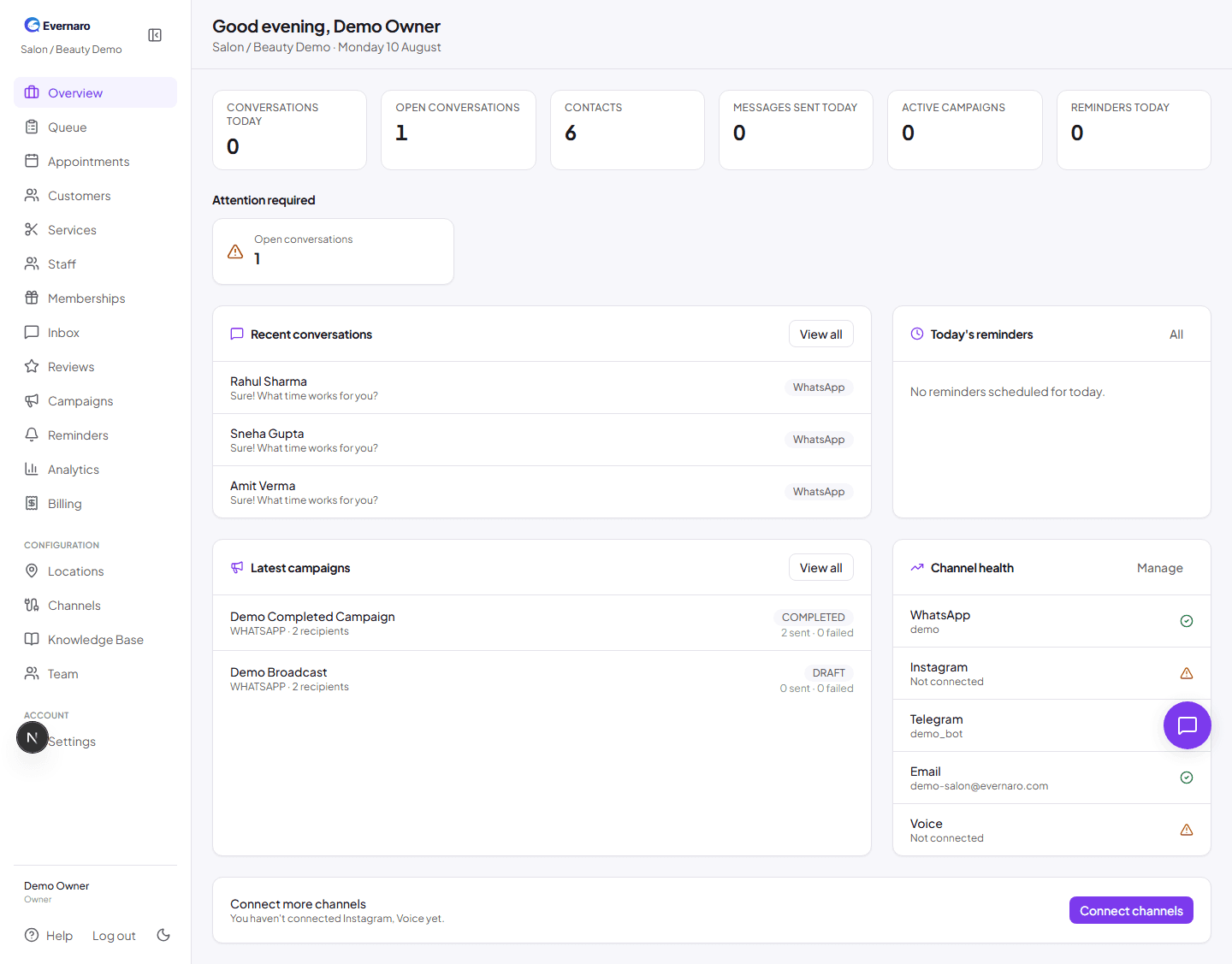 Your first dashboard view